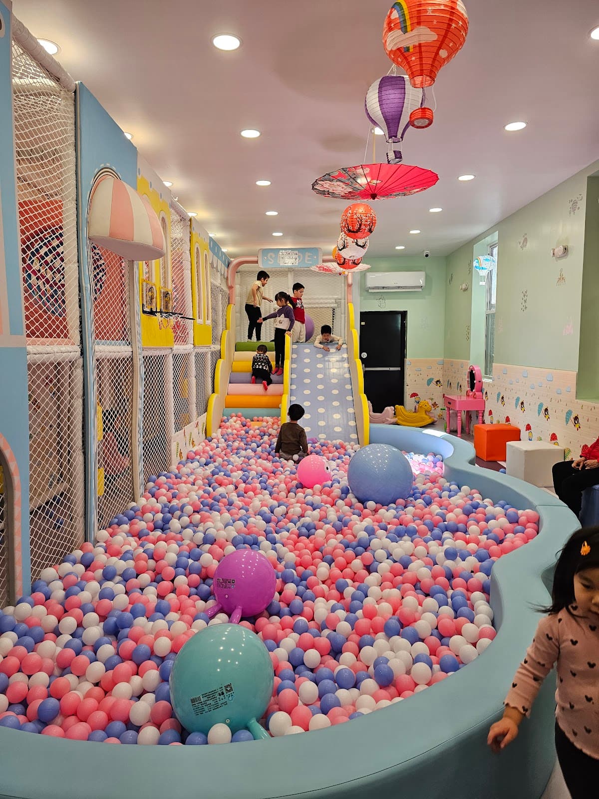Inside WaWa Fun Island indoor playground, Brooklyn