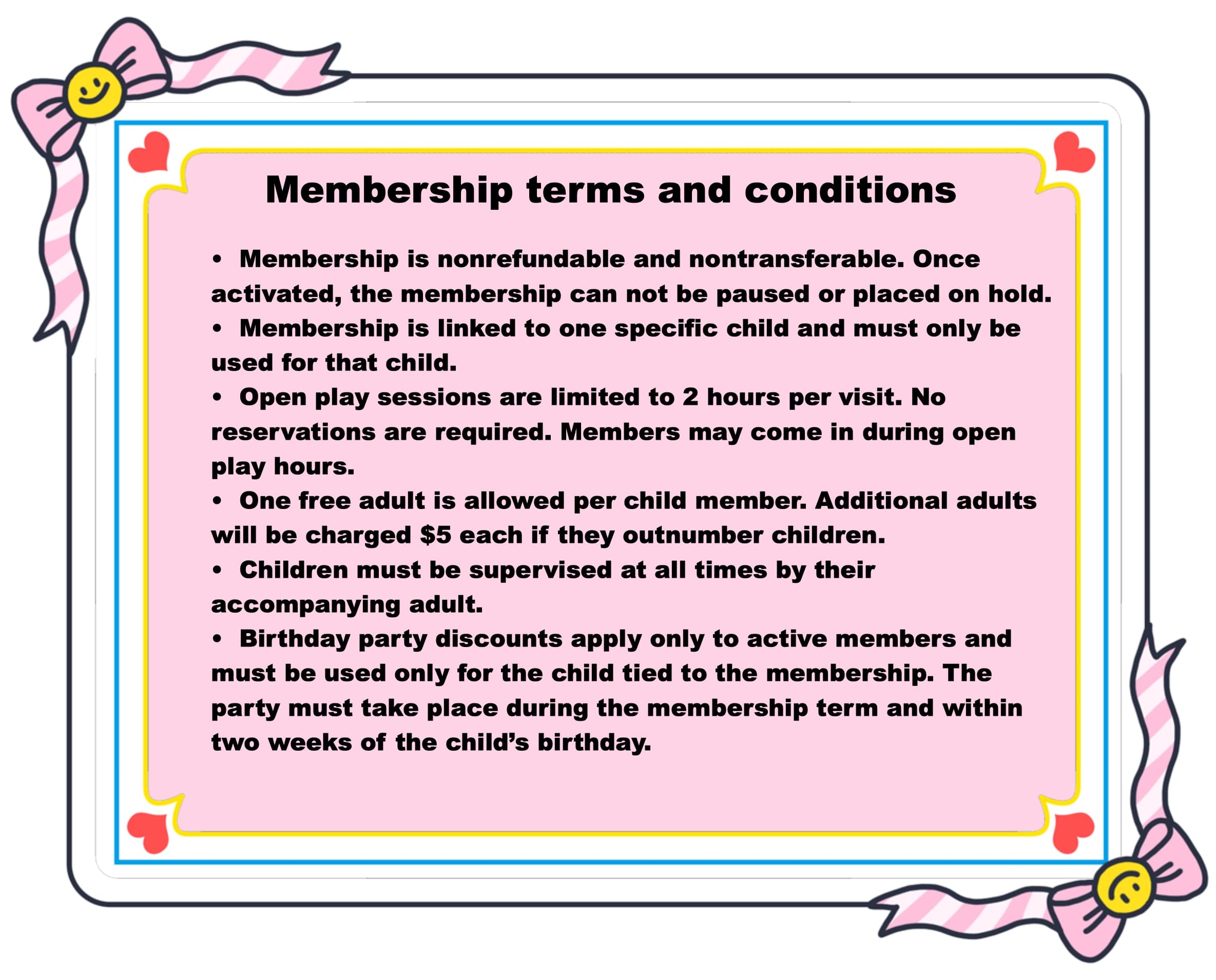 Membership conditions